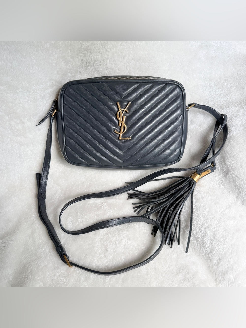 Saint Laurent Lou Camera Bag Navy - Picture 2 of 12